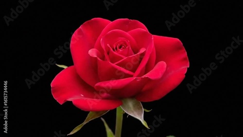 バラの花が開くアニメーション