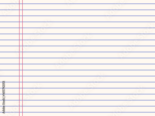 Lined Notebook Paper Background With Red Margin