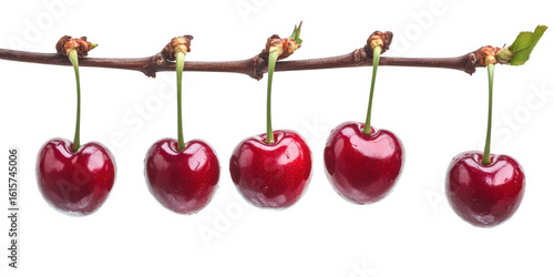 Wallpaper Mural Cherries hanging from branch on transparent png background Torontodigital.ca