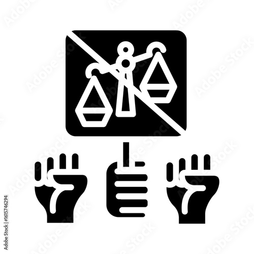 Protest for injustice icon
