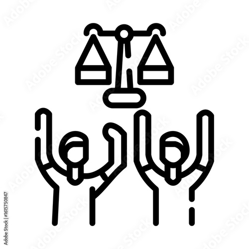 Support for justice icon