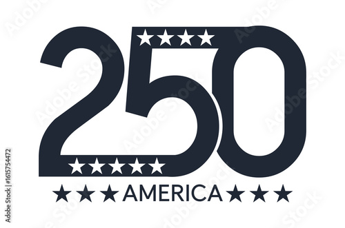 America 250. For use in design and posters.  Format PNG