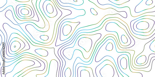 Topographic map background geographic line map with elevation assignments. Design illustration for wall art, fabric, packaging, web, banner, wallpaper.