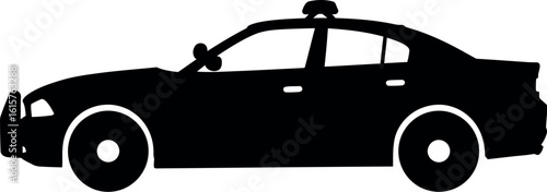 Police car silhouette icon