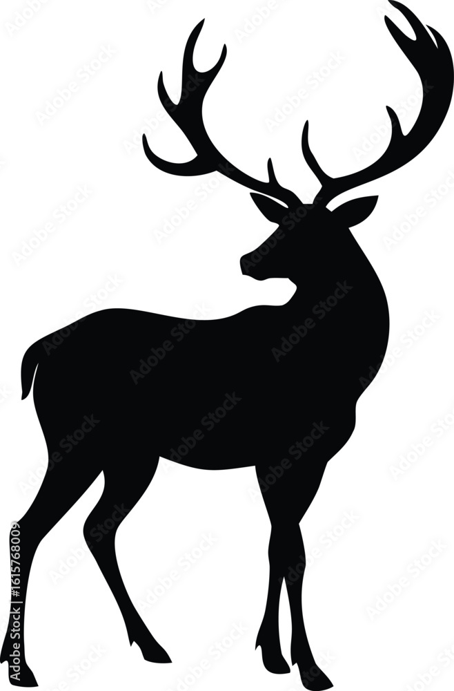 Obraz premium deer silhouette vector