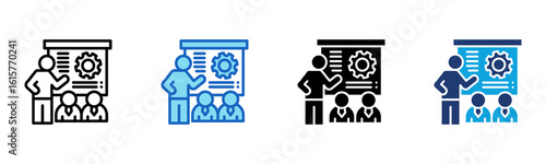 Traning Programs icon Multi Style Vector Illustration