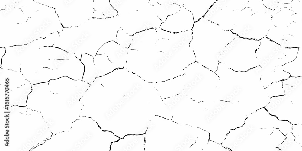 Obraz premium digital wall grunge and dust pattern surface Cracked white wall texture design element white background. 