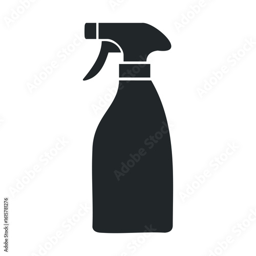 Silhouette of spray bottle icon on white background