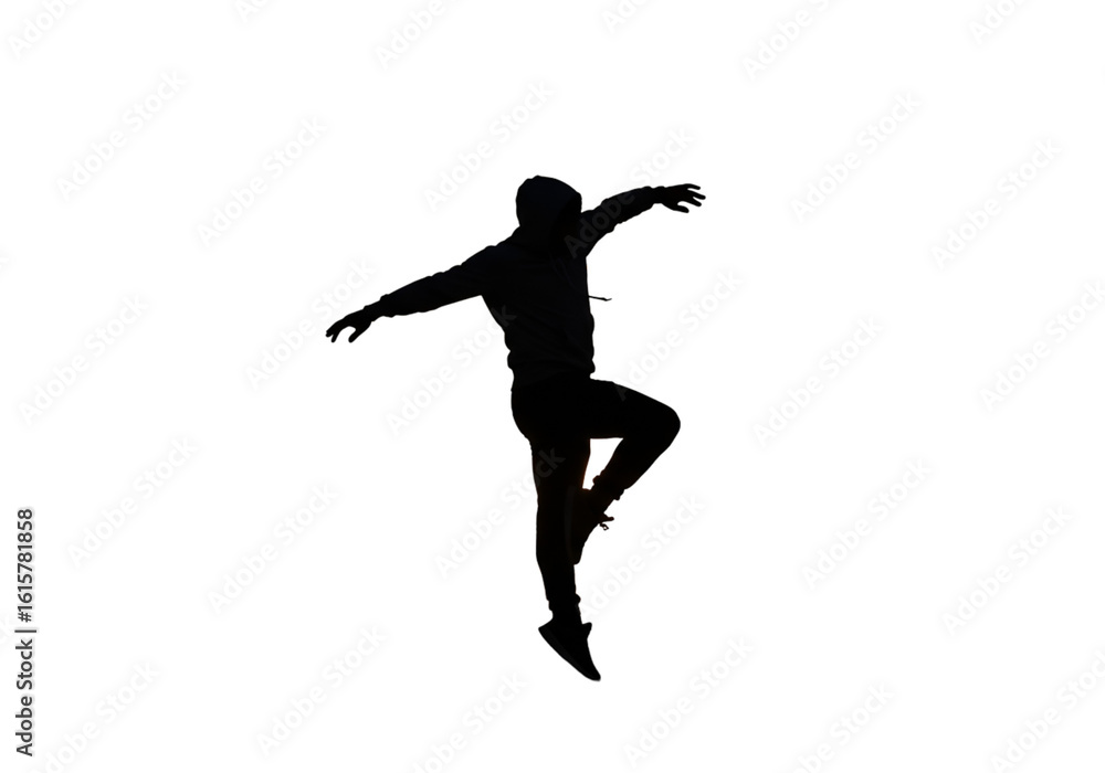 Silhouette Of Jumping Man In Dark Abstract Isolated Transparent Background Photo Silhouette Of Jumping Man In Dark Abstract Isolated Transparent Background Photo