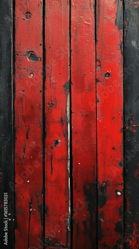 Red and Black Wooden Planks Texture Background