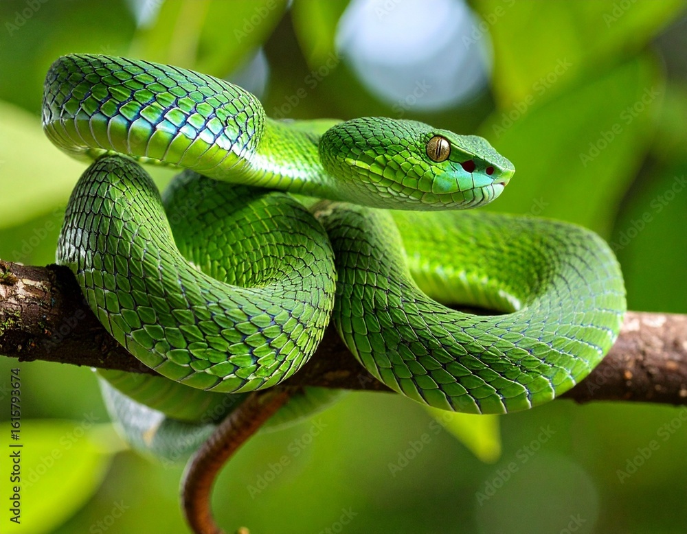 Obraz premium snake in the grass