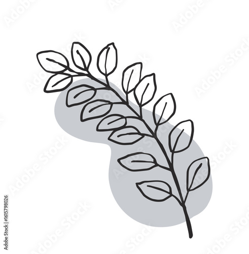 線画の観葉植物アイコン2