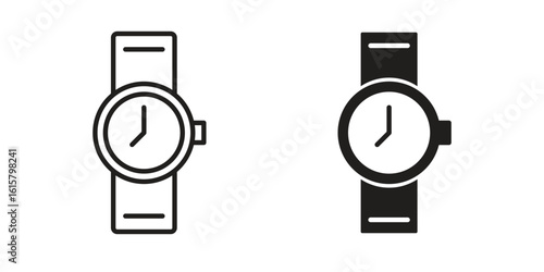 Watch icon graphic doodle, sketch, outline drawing Vector illustration