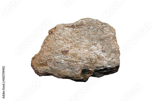 A specimen of Schist rock isolated on white background.    