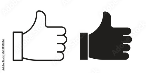 Thumb icon graphic doodle, sketch, outline drawing Vector illustration
