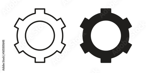 Settings button icon graphic doodle, sketch, outline drawing Vector illustration