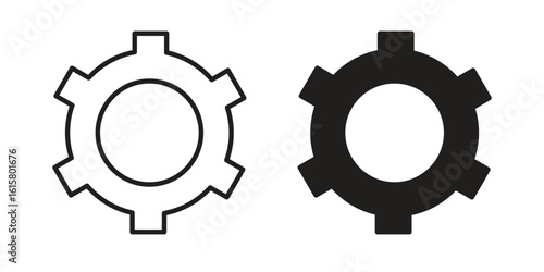 Settings icon graphic doodle, sketch, outline drawing Vector illustration