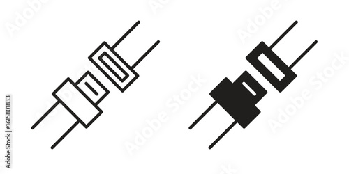 Seat Belt icon graphic doodle, sketch, outline drawing Vector illustration