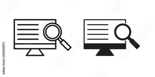 Search online icon graphic doodle, sketch, outline drawing Vector illustration