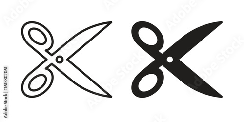 Scissor icon graphic doodle, sketch, outline drawing Vector illustration