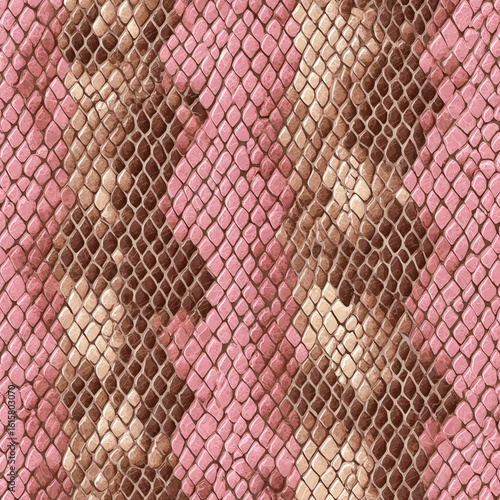 Pink brown snake skin pattern design