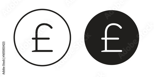 Pound icon graphic doodle, sketch, outline drawing Vector illustration
