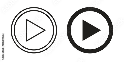 Play button icon graphic doodle, sketch, outline drawing Vector illustration