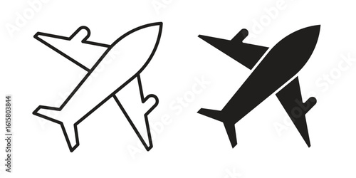 Plane icon graphic doodle, sketch, outline drawing Vector illustration