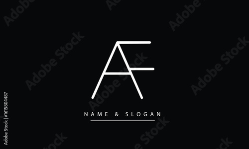 AF, FA, A, F Abstract Letters Logo Monogram