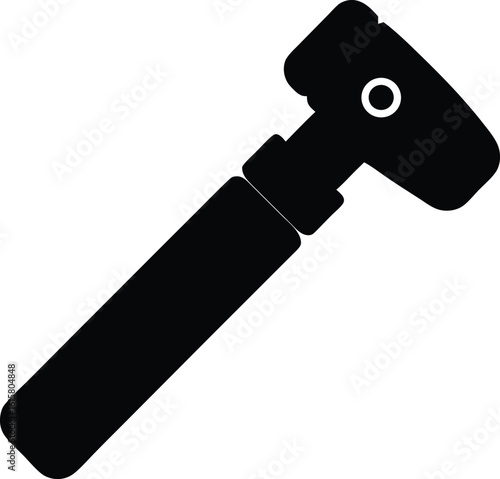 Black and White Otoscope Image for Medical Examination Equipment Illustration and Healthcare Symbolism with Clinical Relevance
