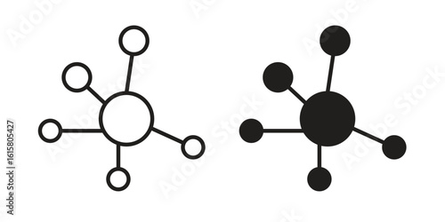 Particle icon graphic doodle, sketch, outline drawing Vector illustration