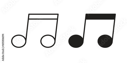 Music icon graphic doodle, sketch, outline drawing Vector illustration