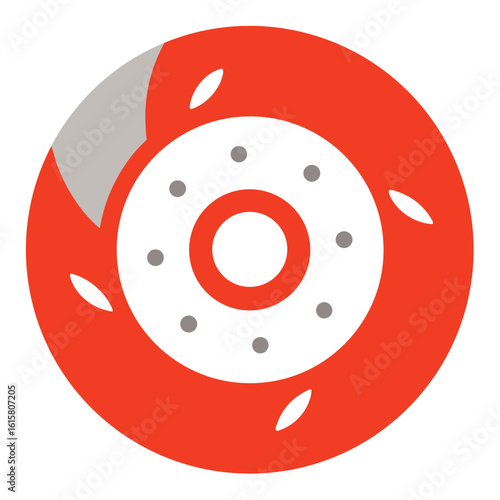 Disk Brake Icon Illustration High-Quality Vector Design for Automotive and Mechanical Projects