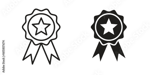 Medal icon graphic doodle, sketch, outline drawing Vector illustration