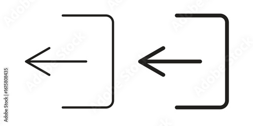 Log out icon graphic doodle, sketch, outline drawing Vector illustration