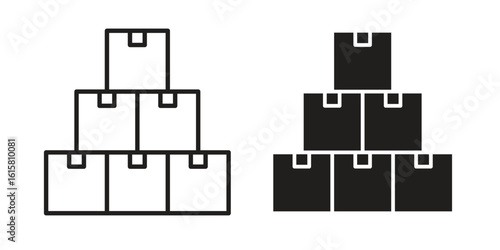 Inventory icon graphic doodle, sketch, outline drawing Vector illustration