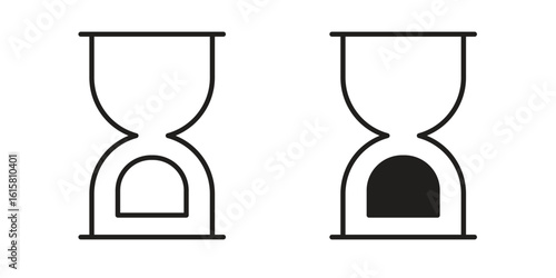 Hourglass icon graphic doodle, sketch, outline drawing Vector illustration