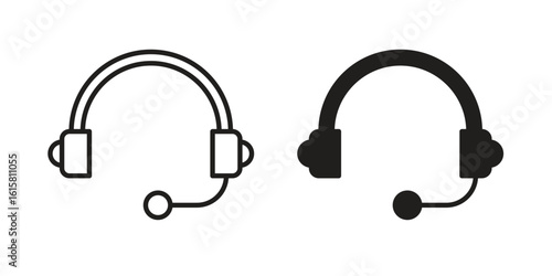Headphones icon graphic doodle, sketch, outline drawing Vector illustration