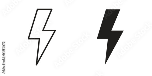 Flash icon graphic doodle, sketch, outline drawing Vector illustration