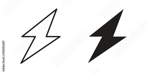 Flash icon graphic doodle, sketch, outline drawing Vector illustration