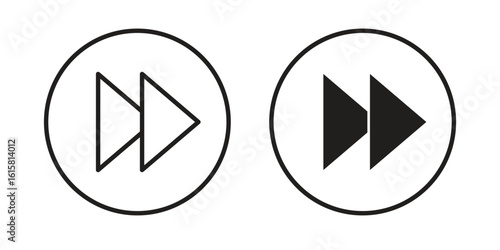Fast forward icon graphic doodle, sketch, outline drawing Vector illustration