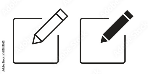 Edit button icon graphic doodle, sketch, outline drawing Vector illustration