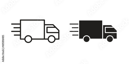 Delivery icon graphic doodle, sketch, outline drawing Vector illustration