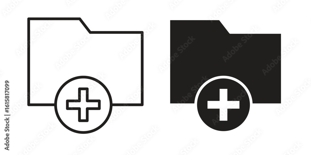 Obraz premium Create folder icon graphic doodle, sketch, outline drawing Vector illustration