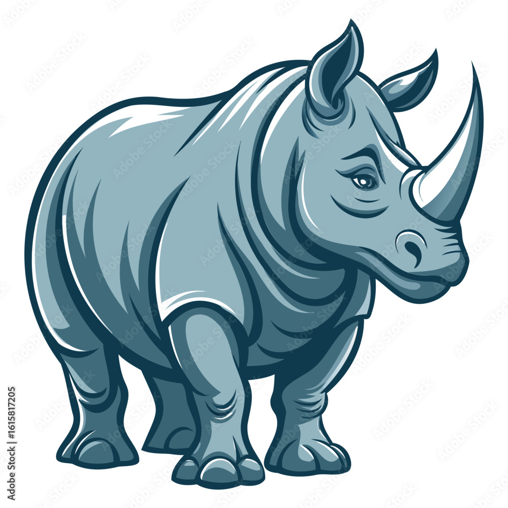 Fototapeta premium Powerful Rhinoceros Graphics