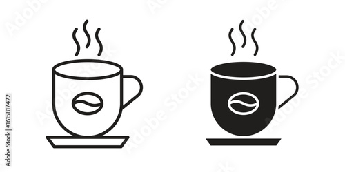 Coffee icon graphic doodle, sketch, outline drawing Vector illustration