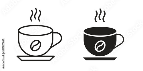 Coffee icon graphic doodle, sketch, outline drawing Vector illustration