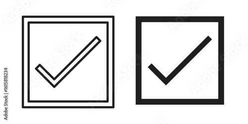 Check mark icon graphic doodle, sketch, outline drawing Vector illustration