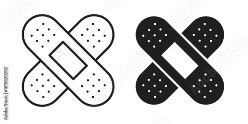 Bandage icon graphic doodle, sketch, outline drawing Vector illustration