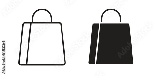 Bag icon graphic doodle, sketch, outline drawing Vector illustration